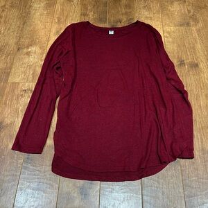 Old Navy Deep Red Long Sleeve Tee